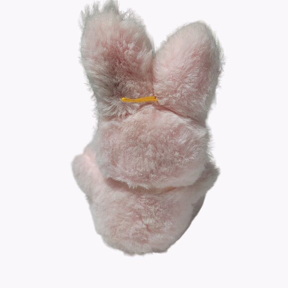 Vintage 80s Etone Pink Easter Bunny 10 Inch Plush Rabbit Spring Stuffed Animal - Picture 3 of 5